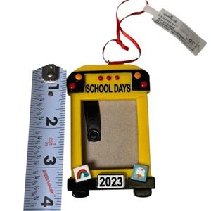 Hallmark‎ School Days 2023 School Bus Photo Picture Frame Ornament C14Q